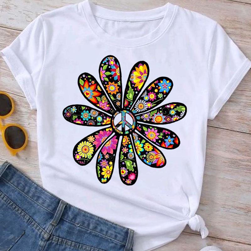 Womens Short Sleeved Peace Fashion T-Shirts Various Styles