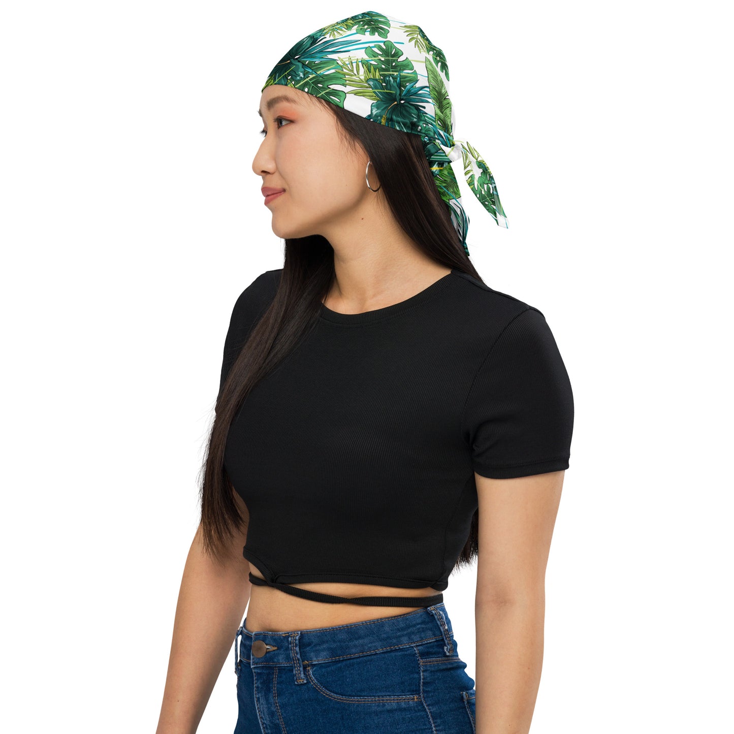 Green Flower All-over print bandana