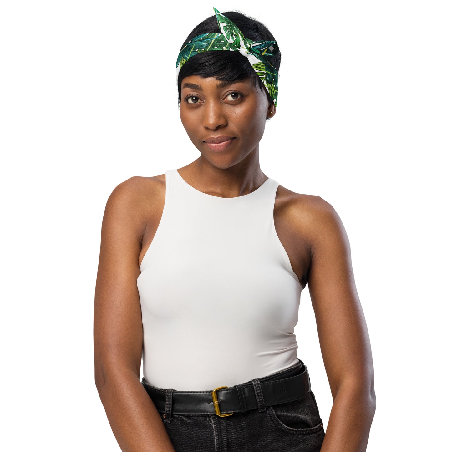 Green Flower All-over print bandana