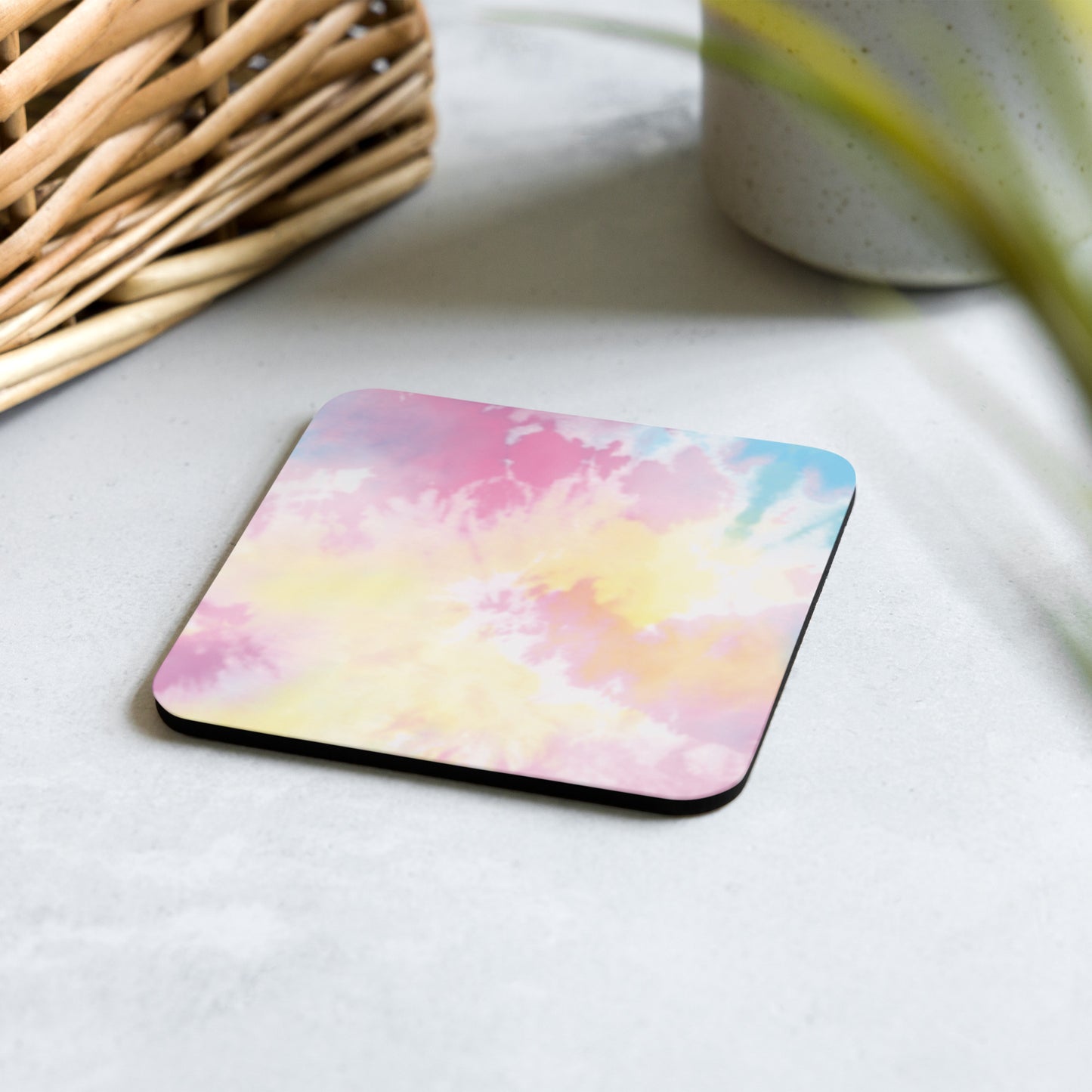 Tye Dye Cork-back coaster