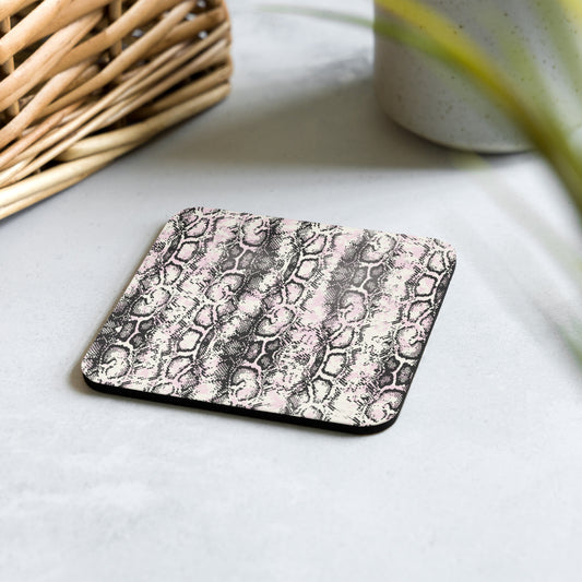 Snake Pattern Cork-back coaster