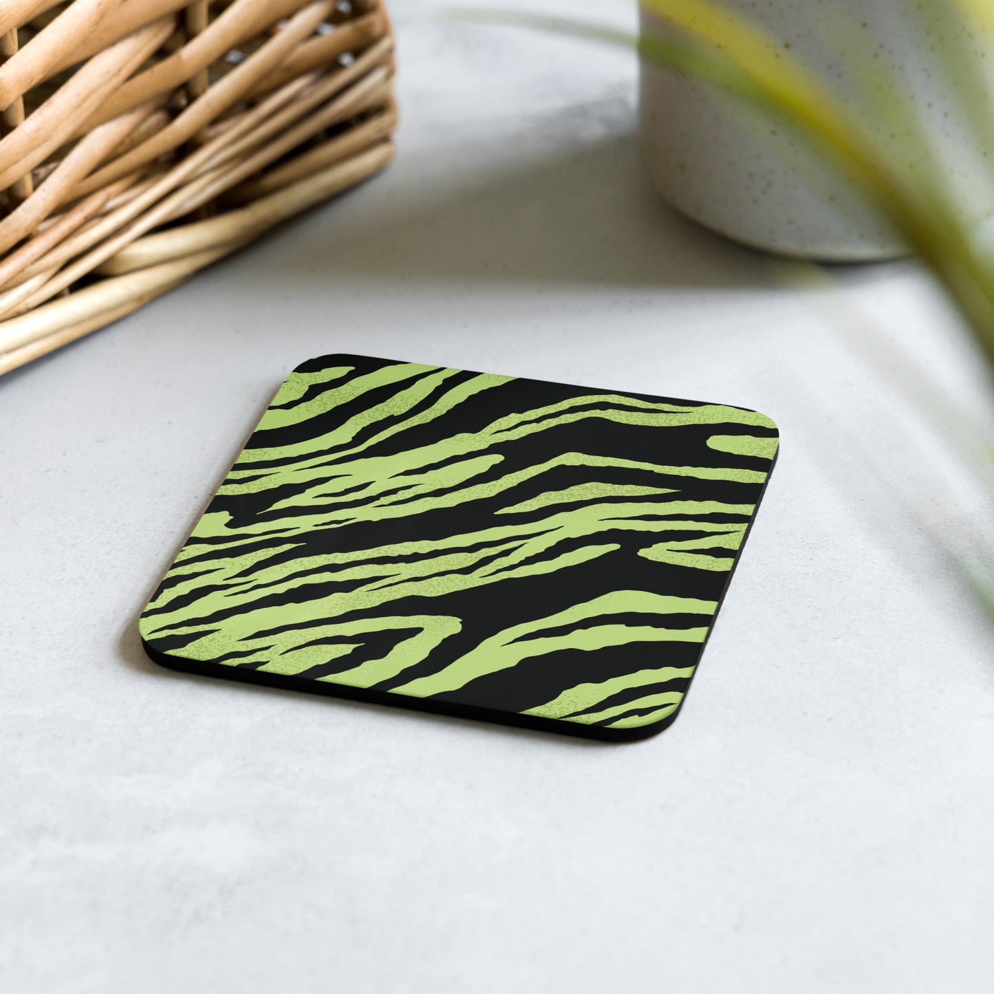 Green Tiger Cork-back coaster