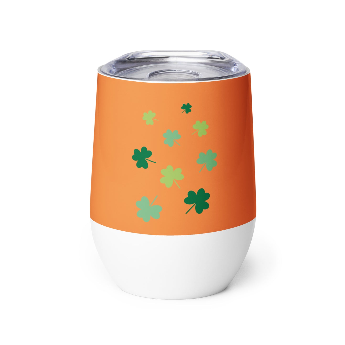 St Patricks Day Clover Wine tumbler