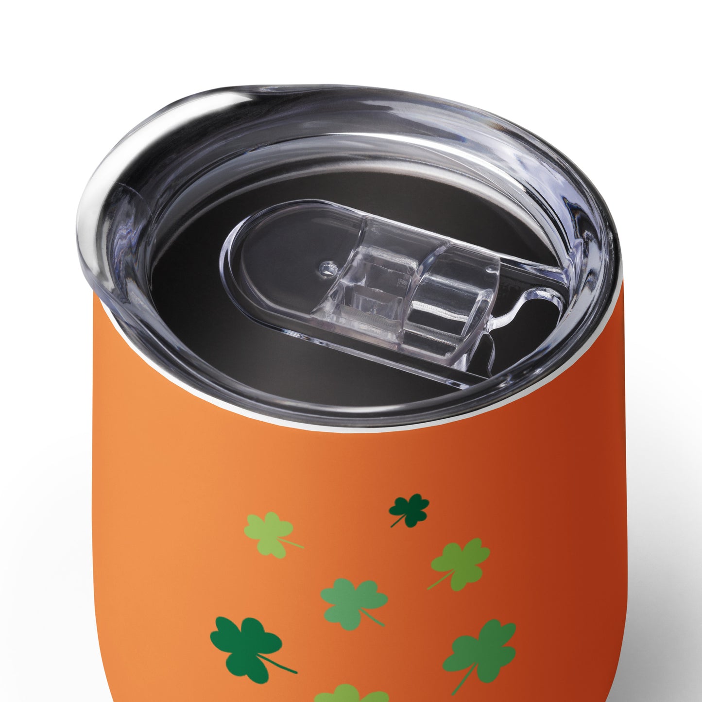 St Patricks Day Clover Wine tumbler